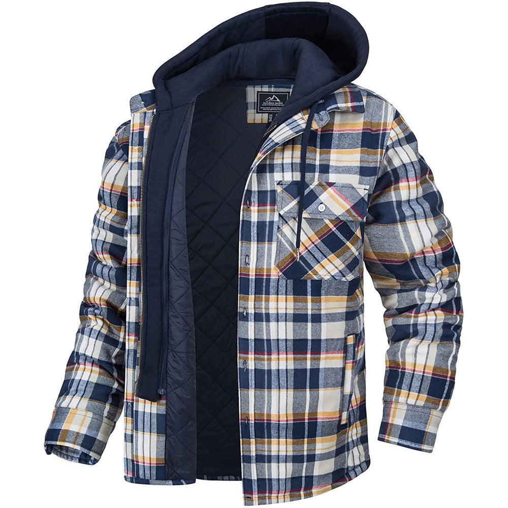 DiSandro Clothing: Men's Plaid Hooded Winter Coat